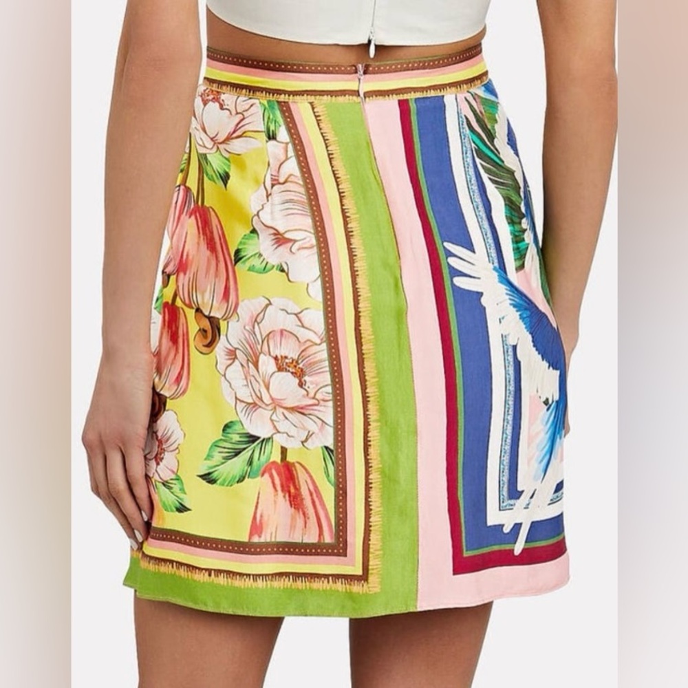 Farm Rio Double Scarfs Pastel Mini Skirt - Picture 3 of 11